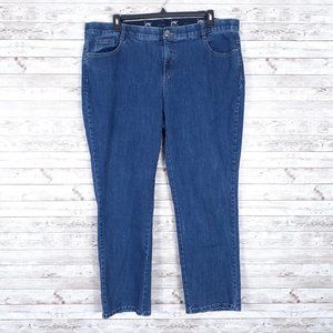 JMS Womens Jeans Size 24W Tapered Leg Blue 618A